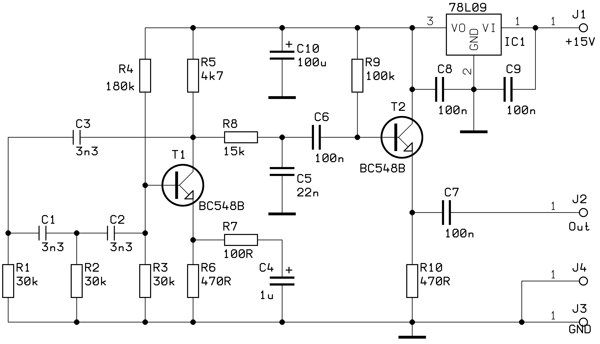 tranzist RC gen schema